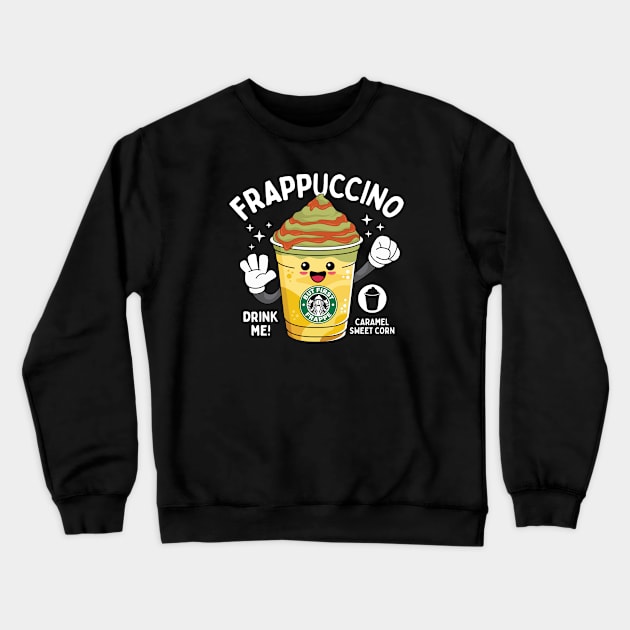 Caramel Sweet Corn Blended Beverage for Coffee lovers Crewneck Sweatshirt by spacedowl